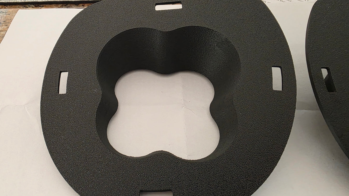 3D Printed Mach 1 - Plain Textured LED Fog Light Adapter Kit