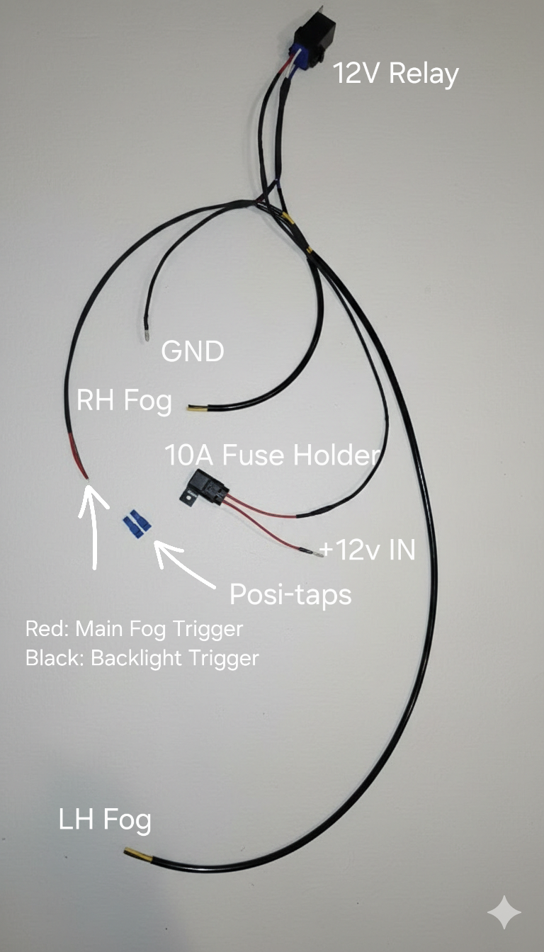 3D Printed Mach 1 - Hex Pattern LED Fog Light Adapter Kit